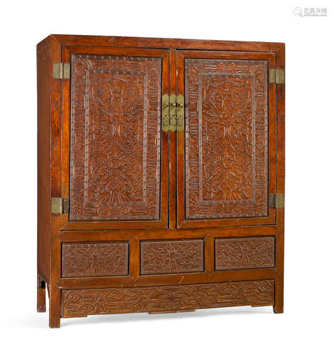 19th Century A large softwood cabinet