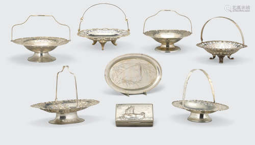 Late Qing/Republic period A group of silver decorative items