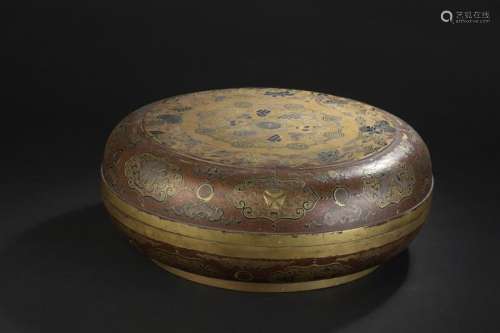 Boîte couverte en laque Chine, époque Qianlong (17...