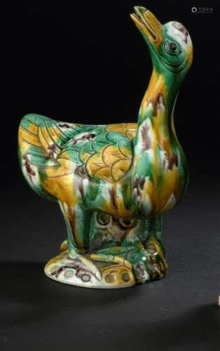 Canard en porcelaine arlequin Chine, fin du XIXe d...