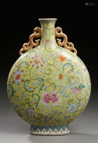 CHINEGrand vase gourde dit 