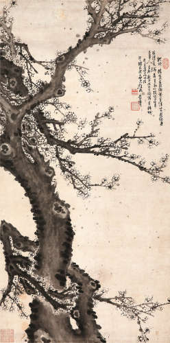 彭玉麟（1816～1890） 墨梅 立轴 水墨纸本