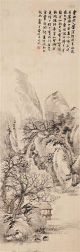 陆恢（1851～1920） 幽居图 立轴 水墨绢本