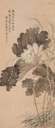 潘振镛（1852～1921） 太液绿波 立轴 设色绢本