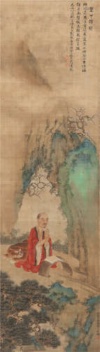 丁云鹏（1547～1628） 丰干禅师 立轴 设色绢本
