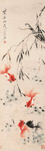 虚谷（1823～1896） 金玉满堂 立轴 设色纸本