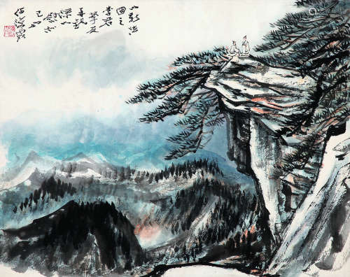 何海霞（1908～1998） 高仕图 镜片 设色纸本