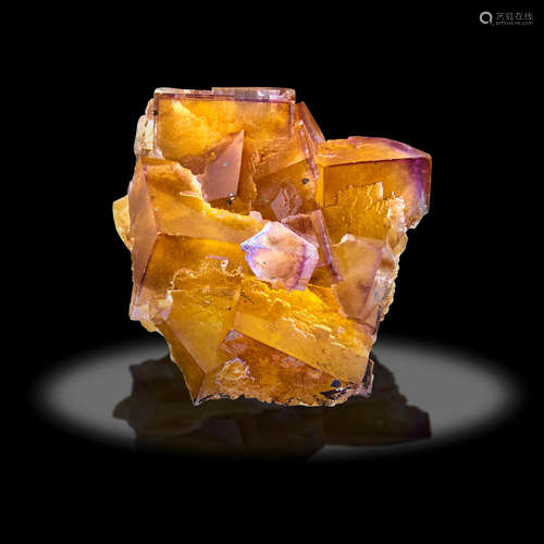 Fine Golden Fluorite with Phantoming