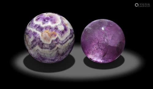 Two Amethyst Spheres