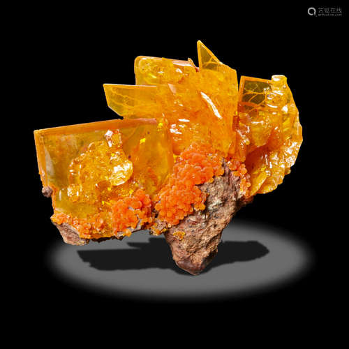 Wulfenite with Mimetite