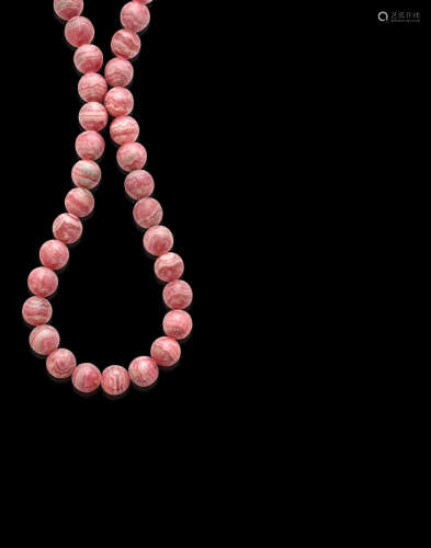 Rhodochrosite Bead Necklace