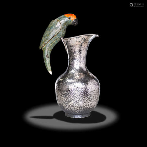 Silver Pitcher with Parrot Handle