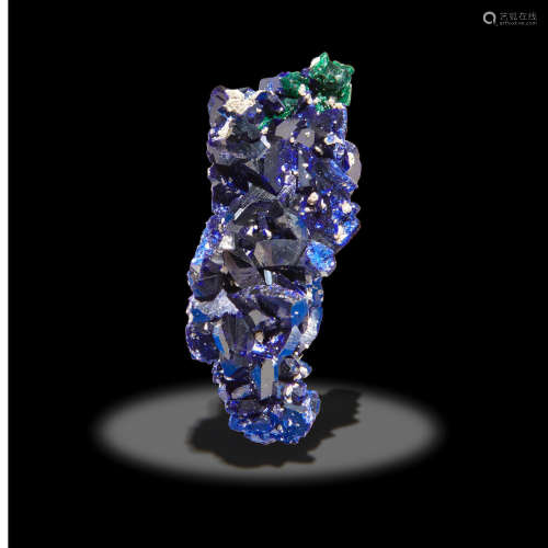 Crystallized Azurite