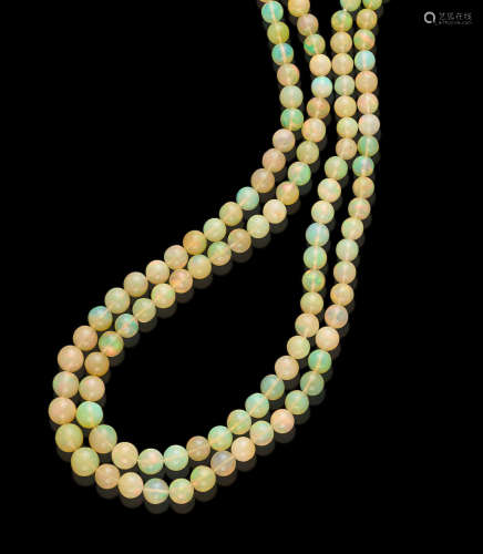 Crystal Opal Bead Necklace