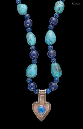 Lapis Lazuli and Turquoise Bead Necklace