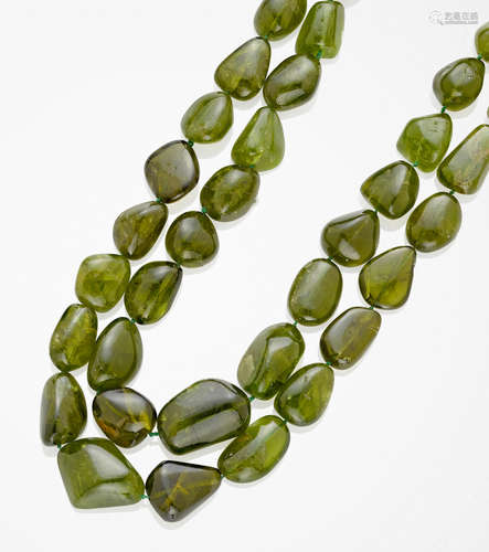 Peridot Bead Necklace