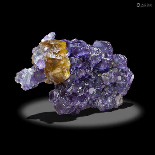 Fluorite with Calcite--