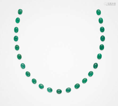 Suite of Emerald Cabochons