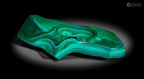 Large Malachite Free-form Bowl