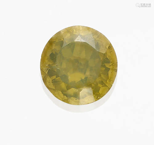 Large Greenish-Yellow Zircon