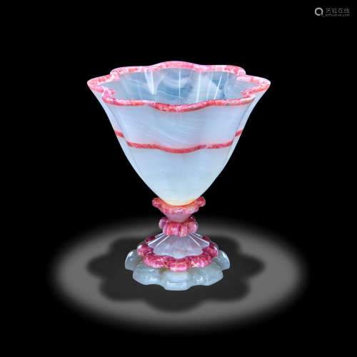 Onyx and Rhodochrosite Goblet