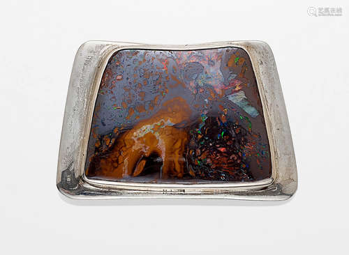 Picture Boulder Opal Belt Buckle--