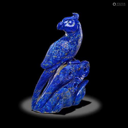 Lapis Lazuli Carving of a Parrot