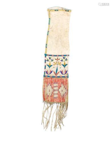 An Eastern Sioux beaded tobacco bag