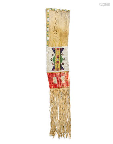 A Sioux beaded tobacco bag