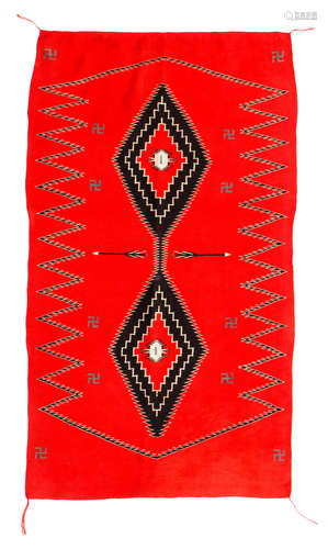 A Navajo Germantown pictorial rug