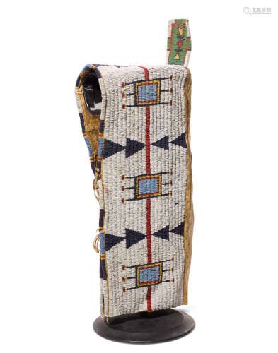 A Sioux beaded cradle cover