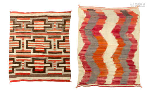 Two Navajo transitional rugs