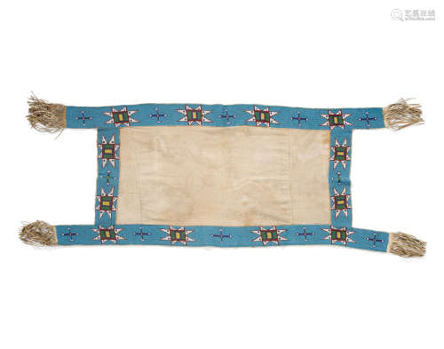 A Sioux beaded saddle blanket