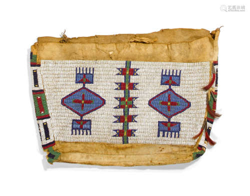 A Cheyenne or Sioux beaded possible bag