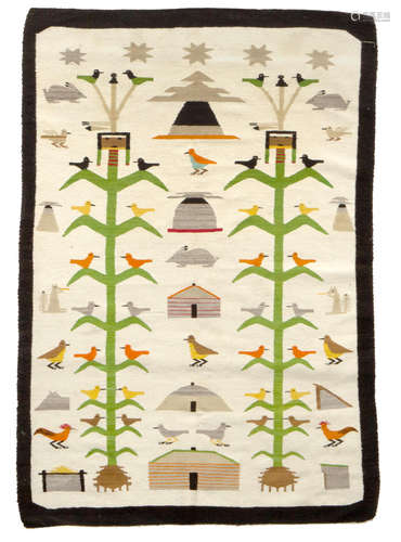 A Navajo pictorial rug