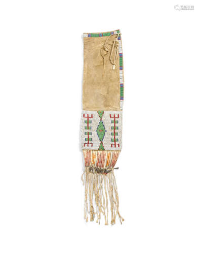 A Sioux beaded tobacco bag