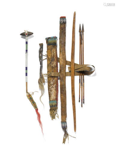 Southern Plains beaded bowcase and quiver