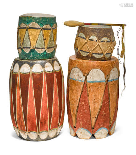 Four Pueblo drums