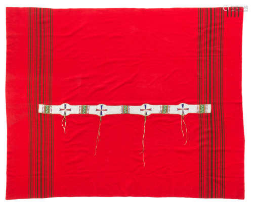 A Sioux beaded blanket strip