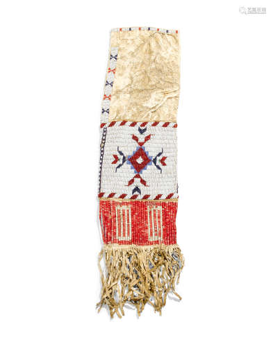 A Sioux beaded tobacco bag