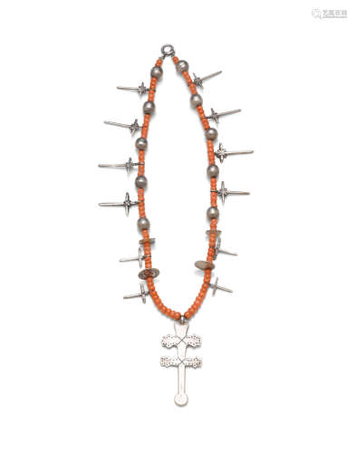 A Pueblo cross necklace