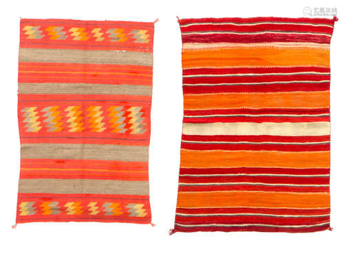 Two Navajo transitional weavings