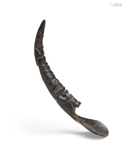 A Northwest Coast horn ladle