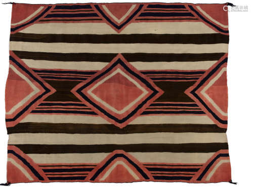 A Navajo late classic chief's blanket