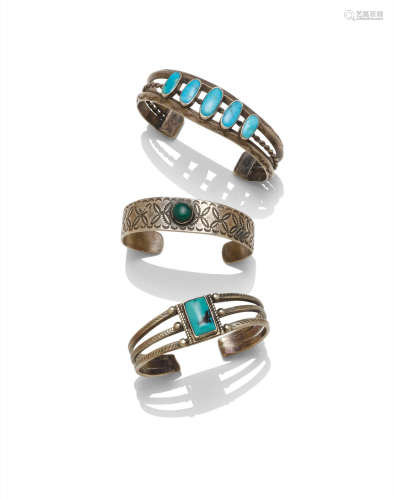 Three Navajo bracelets