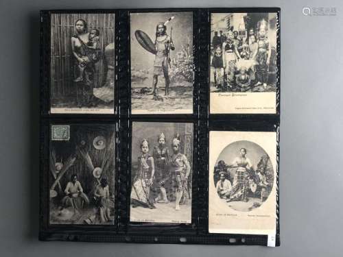 Réunion de 6 cartes postales anciennes dont Indoné...