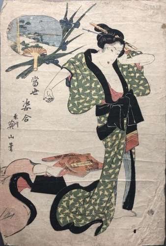 Estampe de Kikukawa EIZAN (1787 1867) format oban ...