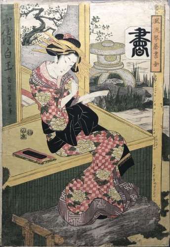 Estampe de Kikukawa EIZAN (1787 1867) format oban ...