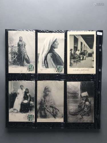 Réunion de 6 cartes postales anciennes dont Inde. ...