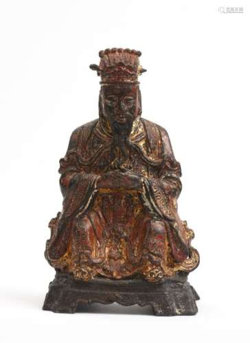 CHINE, Dynastie Ming, XVIIe siècleFigure en bro...
